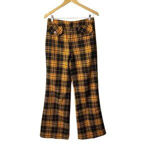 Vintage 70’s Miss holly plaid‎ flare pants women’s size 16